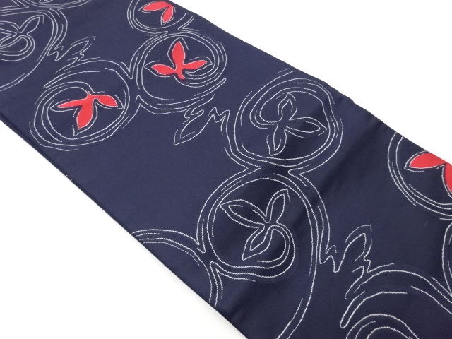 唐草模様織出し名古屋帯